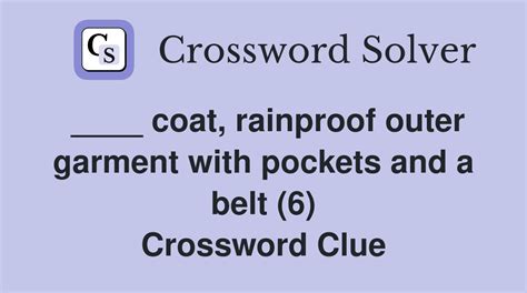 outer garment crossword clue|rainproof outer garment crossword.